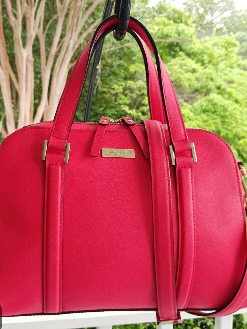 kate Spade-Felix Satchel. Red.